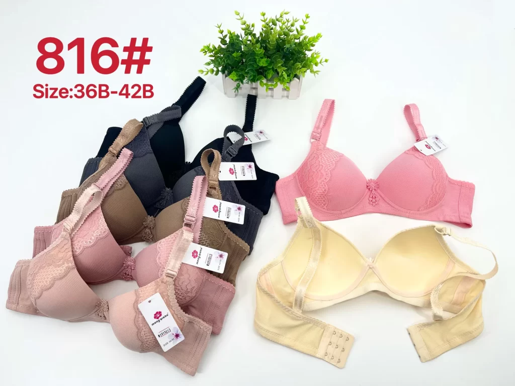 Wholesale Lace Trim Striped Bra B Cup (816) - China lingerie manufacturer & supplier