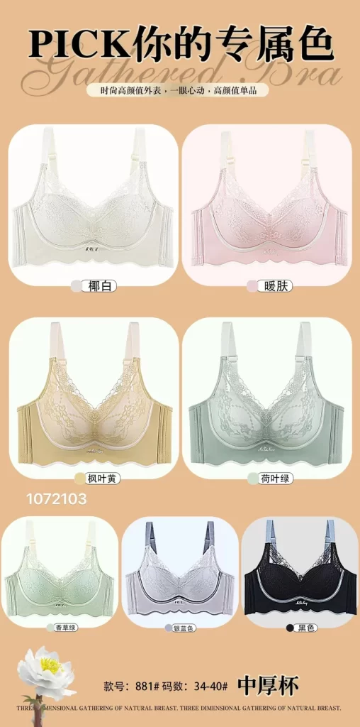 Wholesale Lace Trim Bra B Cup (881) - China lingerie manufacturer & supplier