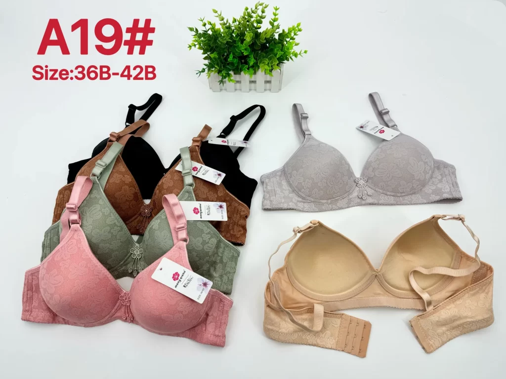 Wholesale Lace Trim Jacquard Bra B Cup (A19) - China lingerie manufacturer & supplier