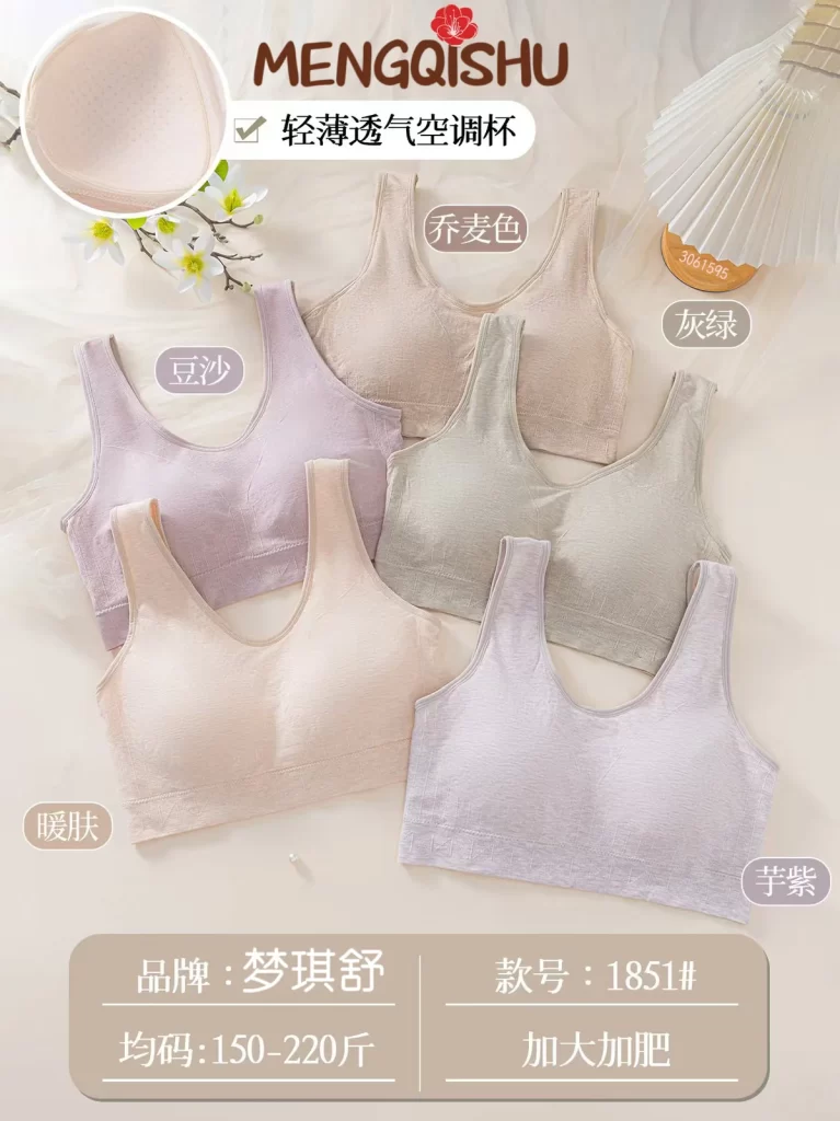 Wholesale Plus Size Vest Bra (1851) - China lingerie manufacturer & supplier