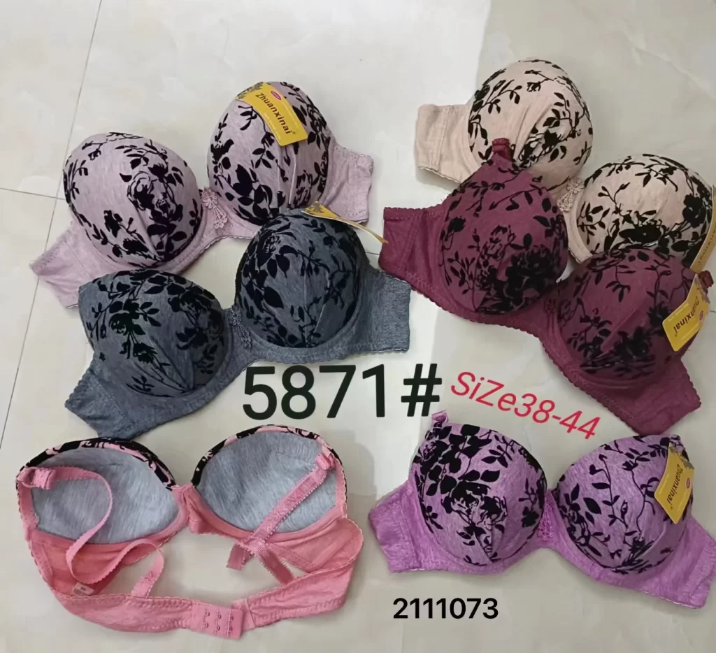 Wholesale Plus Size Floral Print Bra (5871) - China lingerie manufacturer & supplier