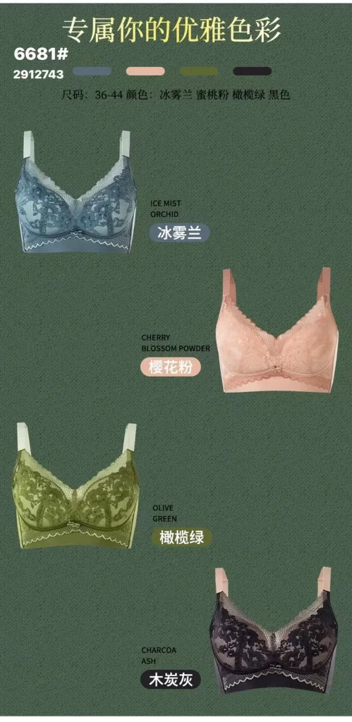 Wholesale Plus Size Lace Trim Bra (6681) - China lingerie manufacturer & supplier