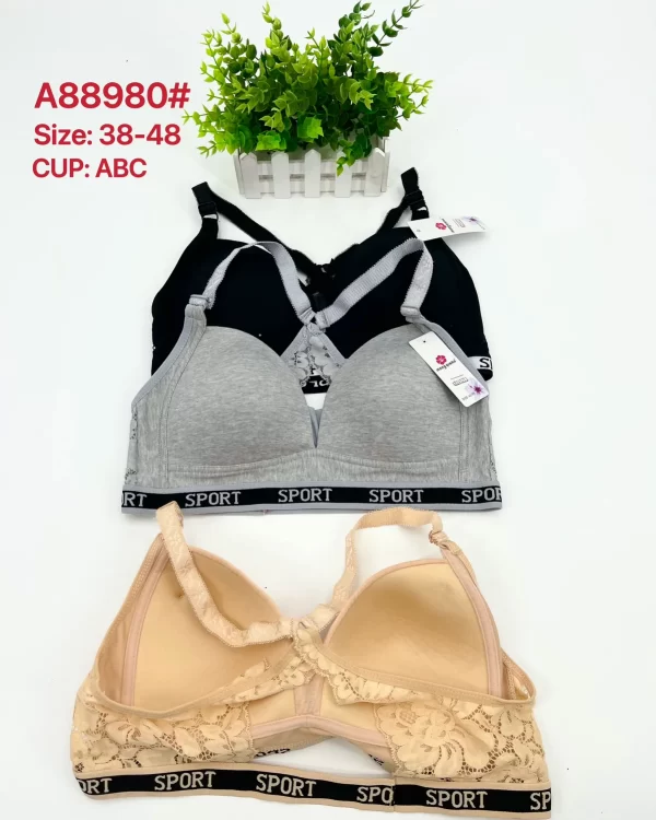 Wholesale Plus Size Sports Bra A Cup (A88980) - China lingerie manufacturer & supplier