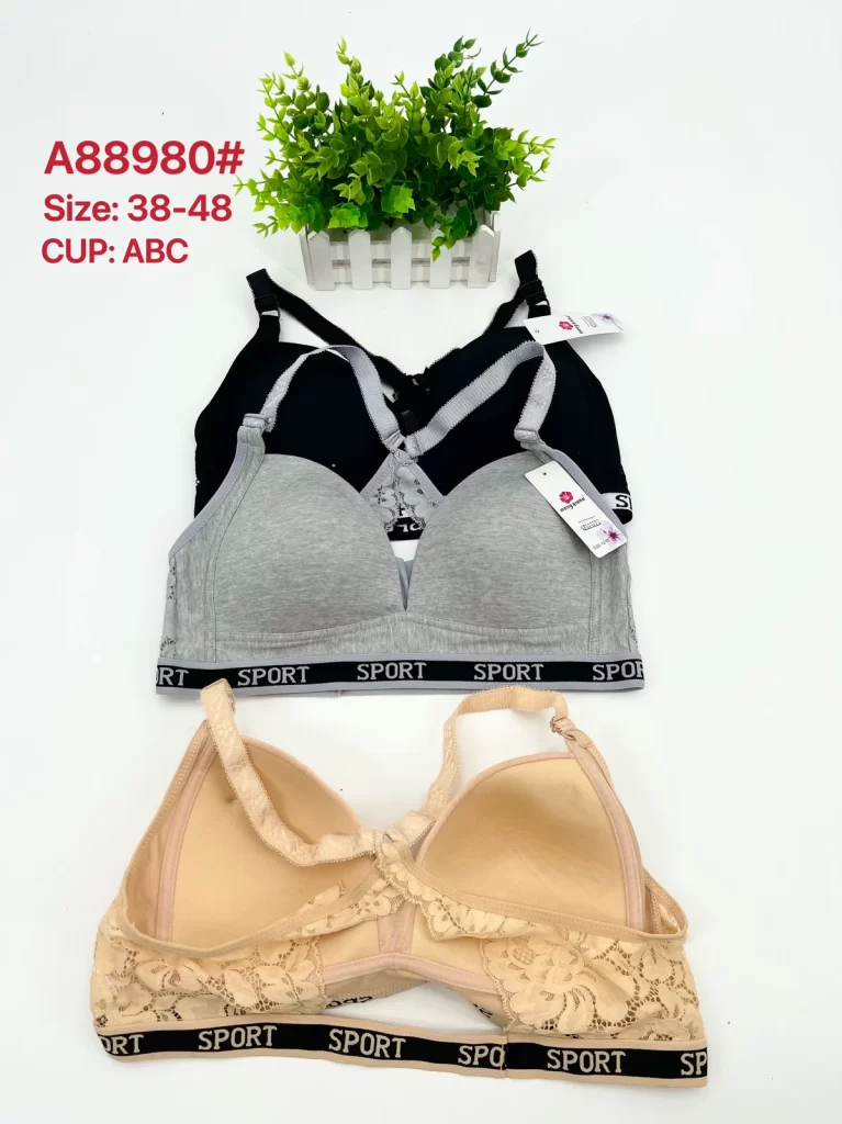 Wholesale Plus Size Sports Bra A Cup (A88980) - China lingerie manufacturer & supplier