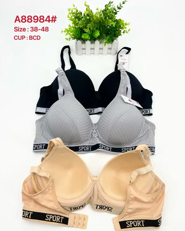 Wholesale Plus Size Sports Bra B Cup (A88984) - China lingerie manufacturer & supplier