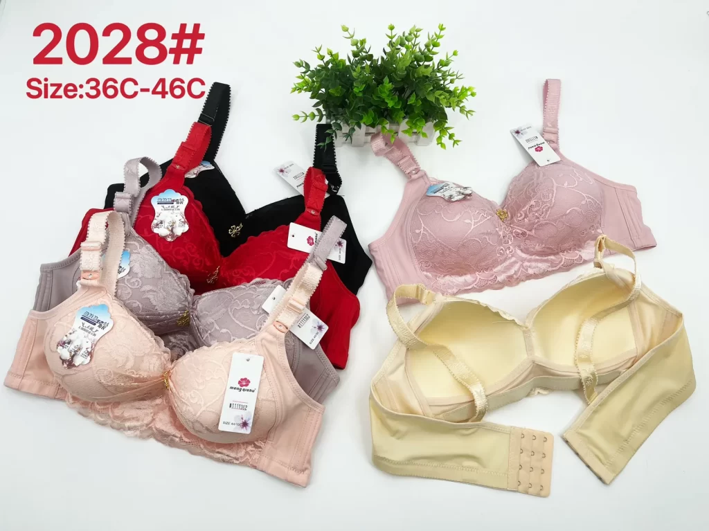 Wholesale Plus Size Lace Trim Bra C Cup (2028) - China lingerie manufacturer & supplier