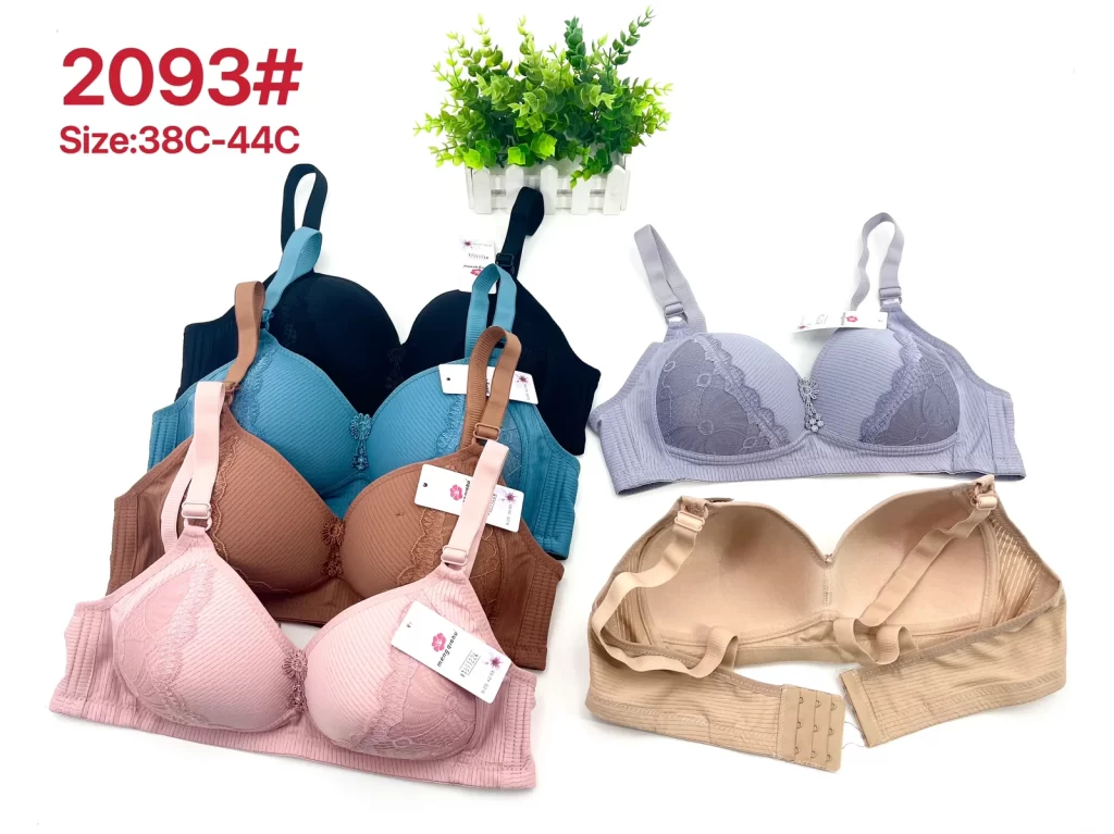 Wholesale Plus Size Lace Trim Bra C Cup (2093) - China lingerie manufacturer & supplier