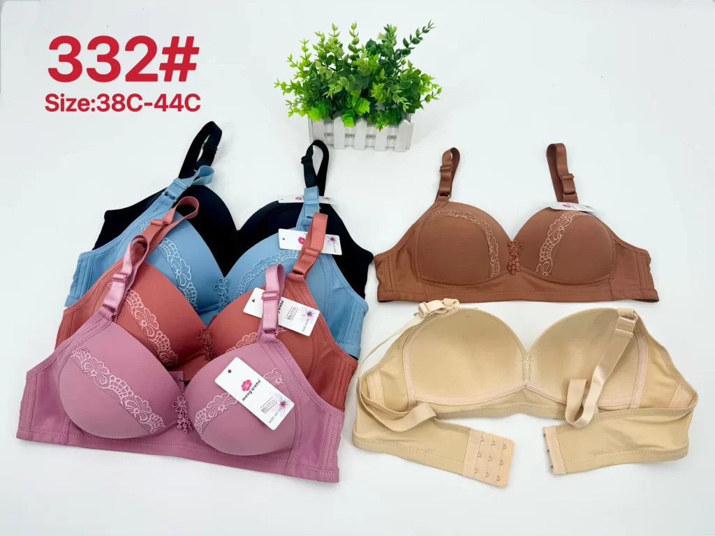 Wholesale Plus Size Lace Trim Bra C Cup (332) - China lingerie manufacturer & supplier