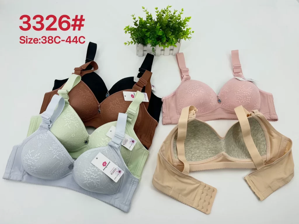 Wholesale Plus Size Lace Trim Bra C Cup (3326) - China lingerie manufacturer & supplier