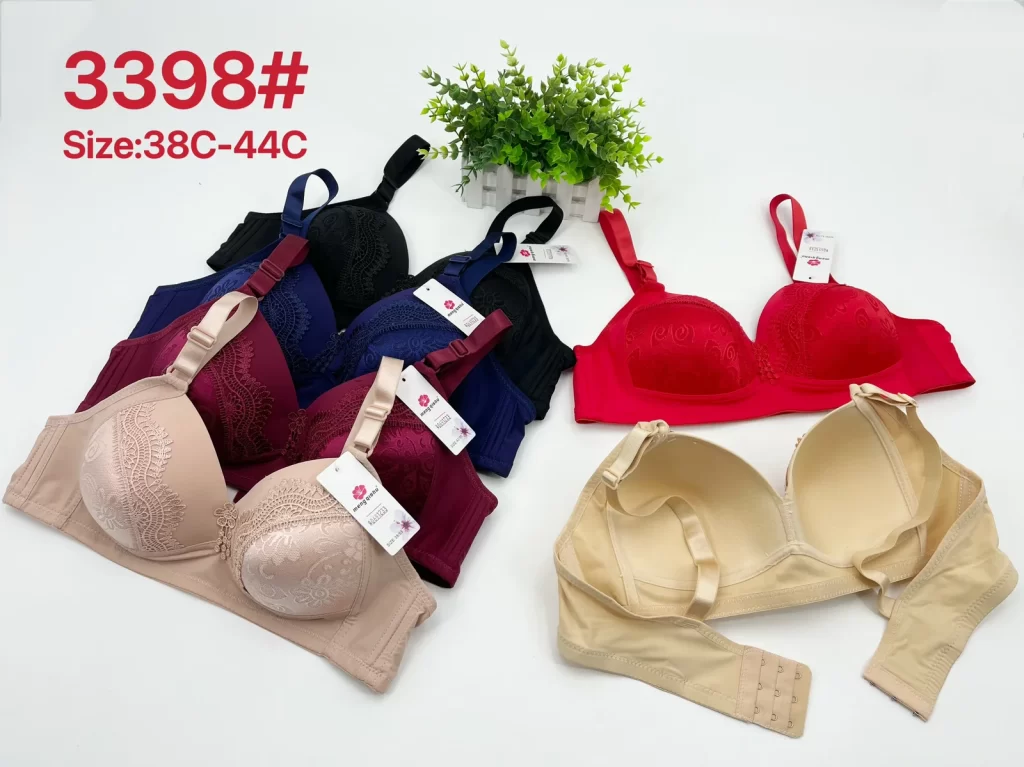 Wholesale Plus Size Lace Trim Bra C Cup (3398) - China lingerie manufacturer & supplier