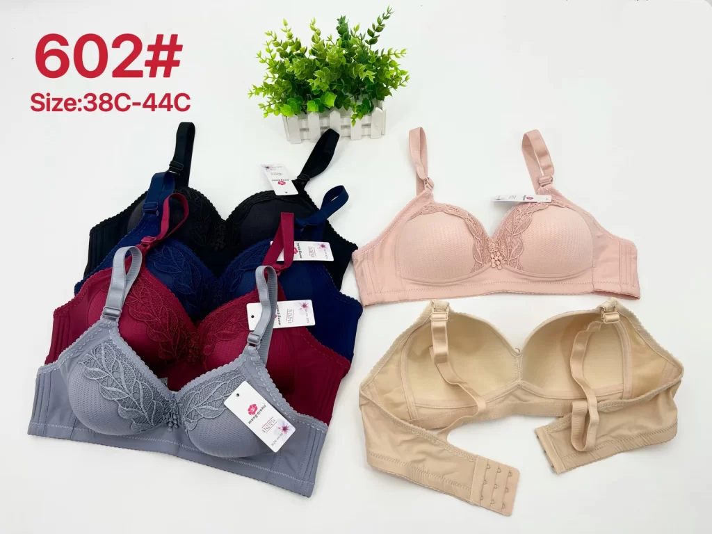 Wholesale Plus Size Lace Trim Bra C Cup (602) - China lingerie manufacturer & supplier