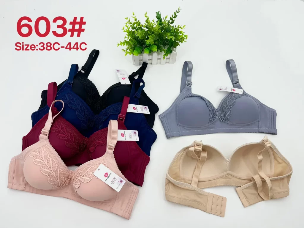 Wholesale Plus Size Lace Trim Bra C Cup (603) - China lingerie manufacturer & supplier