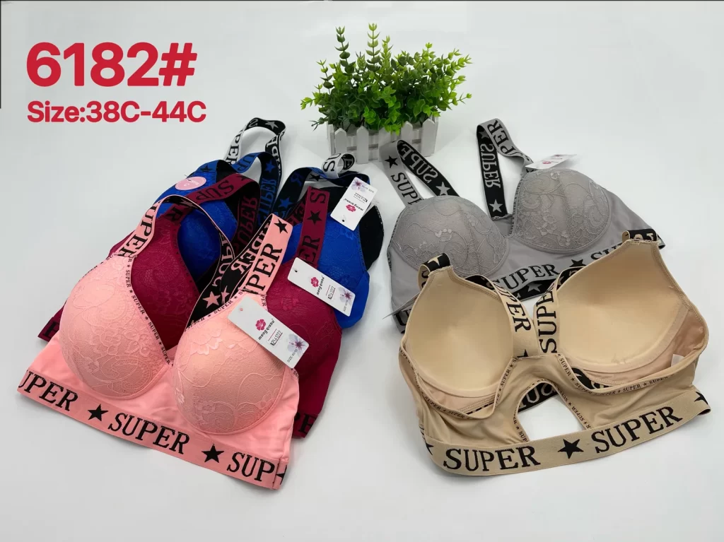 Wholesale Plus Size Lace Trim Bra C Cup (6182) - China lingerie manufacturer & supplier