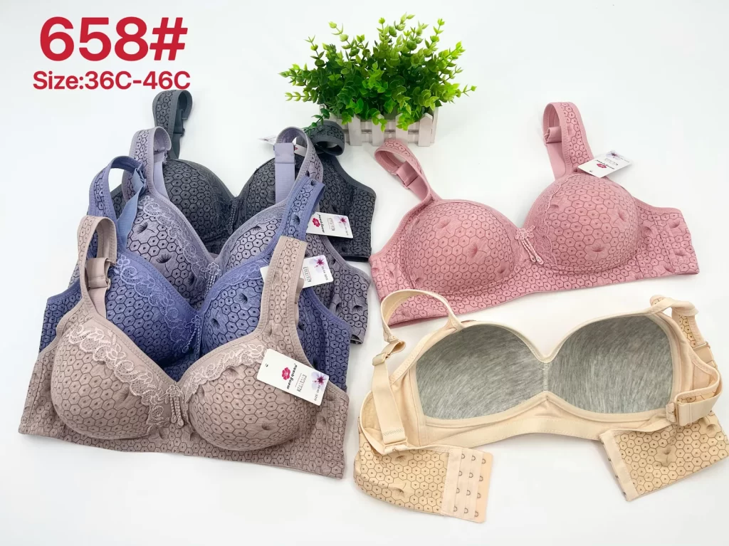 Wholesale Plus Size Lace Trim Bra C Cup (658) - China lingerie manufacturer & supplier