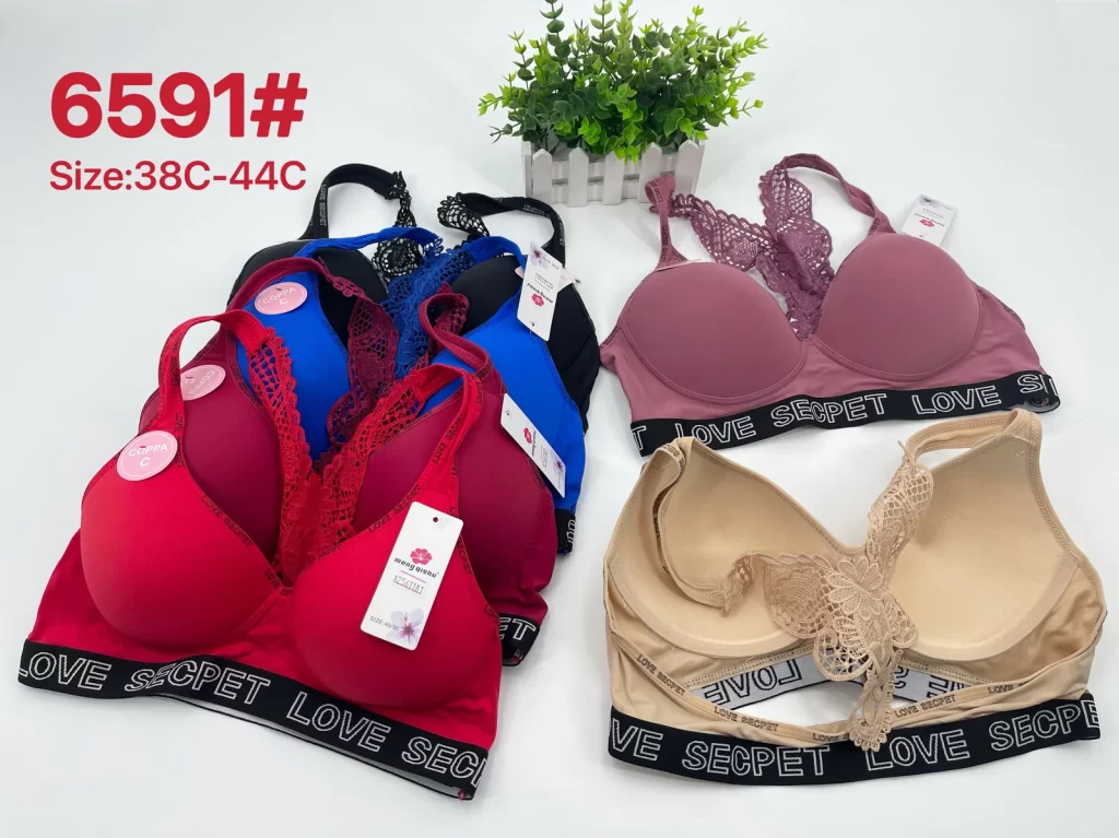 Wholesale Plus Size Lace Trim Bra C Cup (6591) - China lingerie manufacturer & supplier