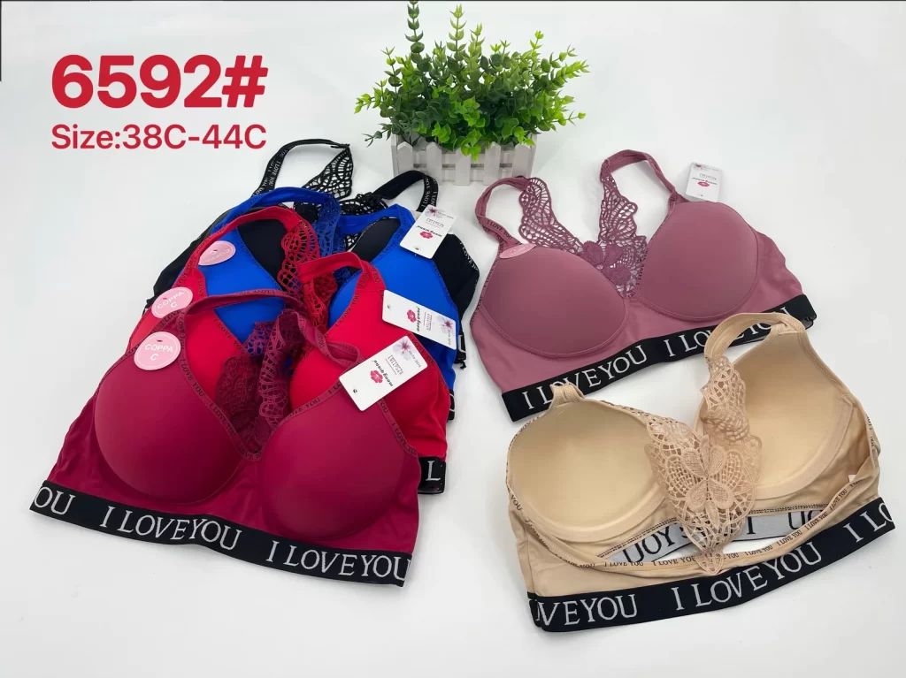 Wholesale Plus Size Lace Trim Bra C Cup (6592) - China lingerie manufacturer & supplier
