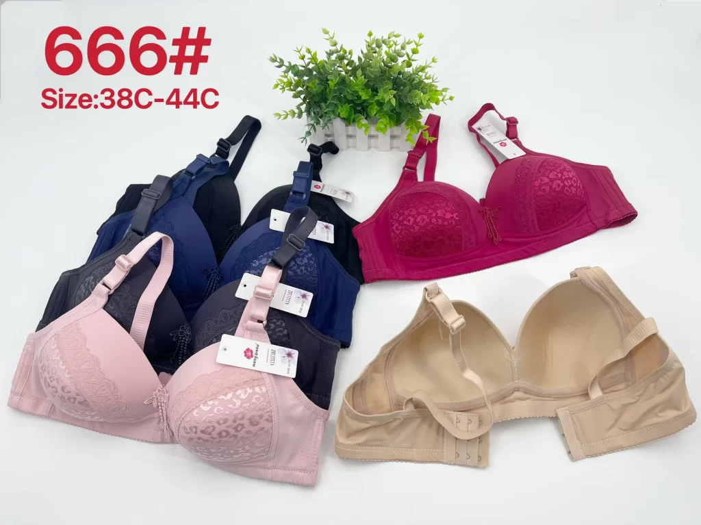 Wholesale Plus Size Lace Trim Bra C Cup (666) - China lingerie manufacturer & supplier