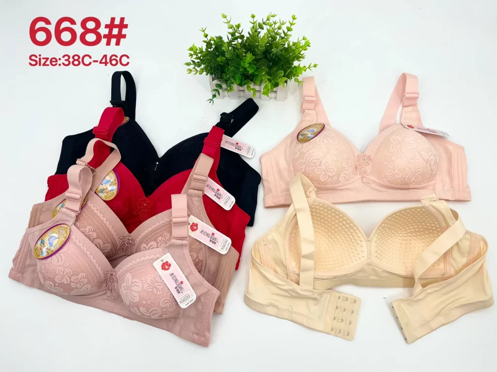 Wholesale Plus Size Lace Trim Bra C Cup (668) - China lingerie manufacturer & supplier