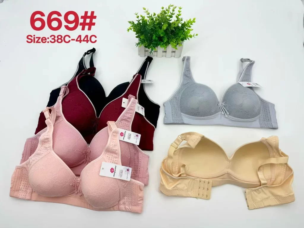 Wholesale Plus Size Lace Trim Bra C Cup (669) - China lingerie manufacturer & supplier