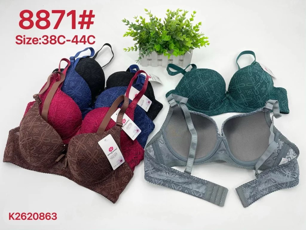 Wholesale Plus Size Lace Trim Bra C Cup (8871) - China lingerie manufacturer & supplier