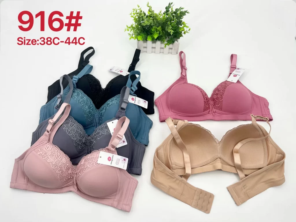 Wholesale Plus Size Lace Trim Bra C Cup (916) - China lingerie manufacturer & supplier