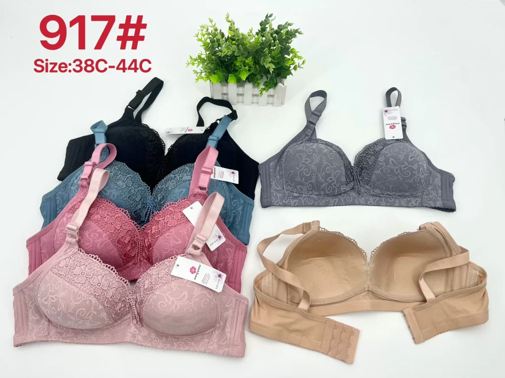 Wholesale Plus Size Lace Trim Bra C Cup (917) - China lingerie manufacturer & supplier