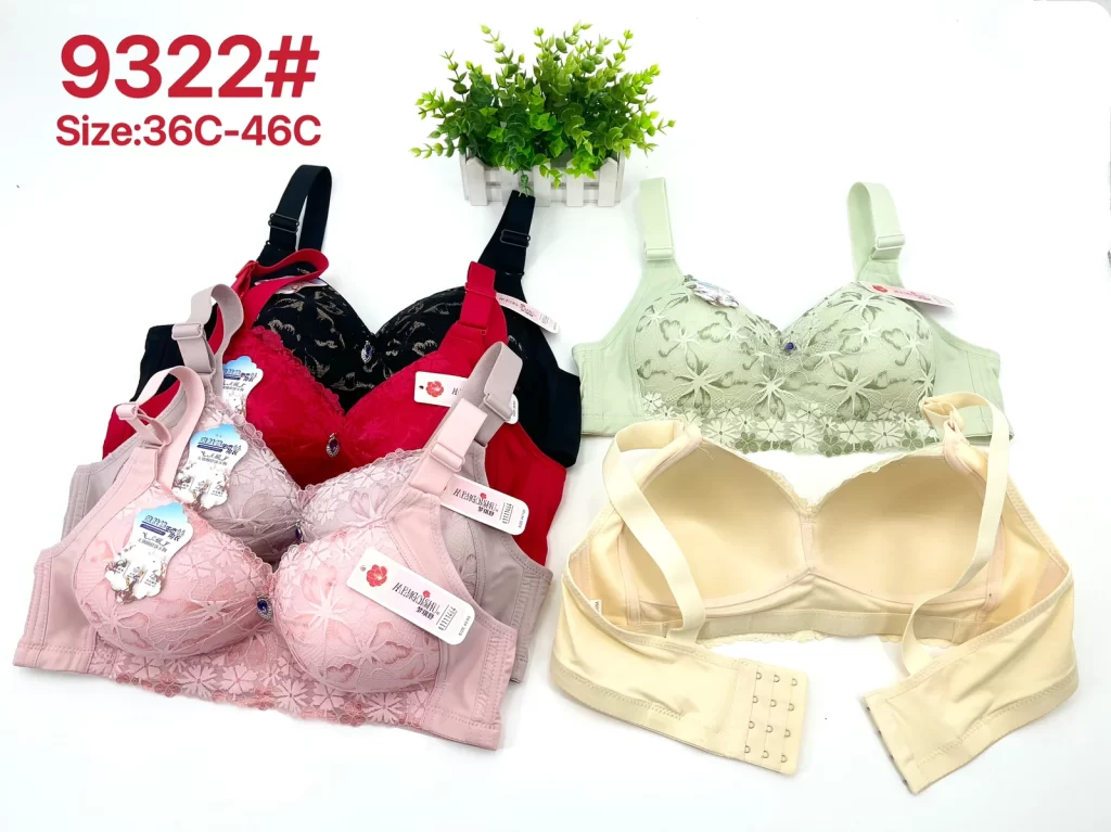 Wholesale Plus Size Lace Trim Bra C Cup (9322) - China lingerie manufacturer & supplier