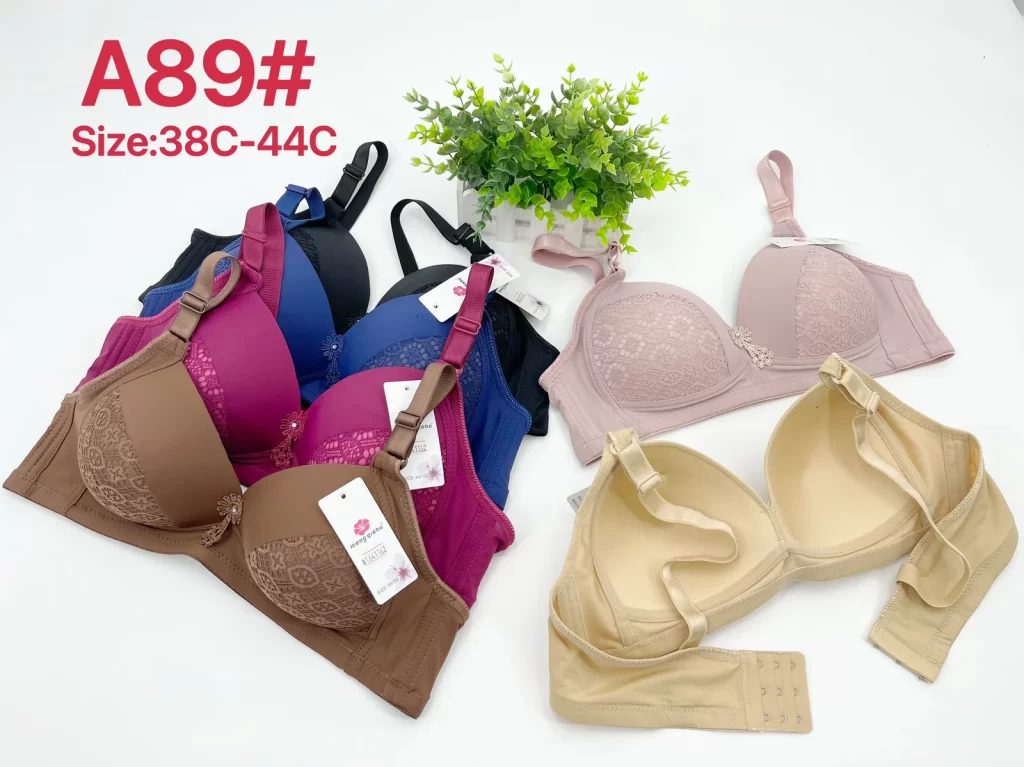 Wholesale Plus Size Lace Trim Bra C Cup (A89) - China lingerie manufacturer & supplier