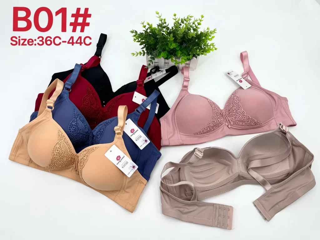 Wholesale Plus Size Lace Trim Bra C Cup (B01) - China lingerie manufacturer & supplier
