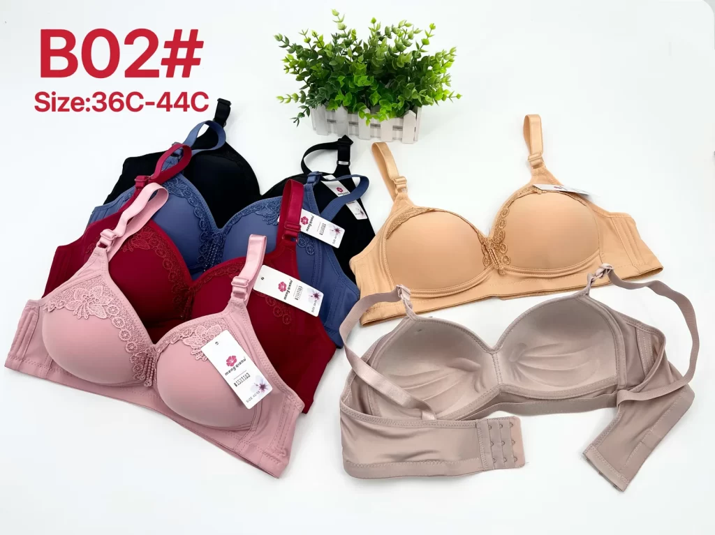 Wholesale Plus Size Lace Trim Bra C Cup (B02) - China lingerie manufacturer & supplier