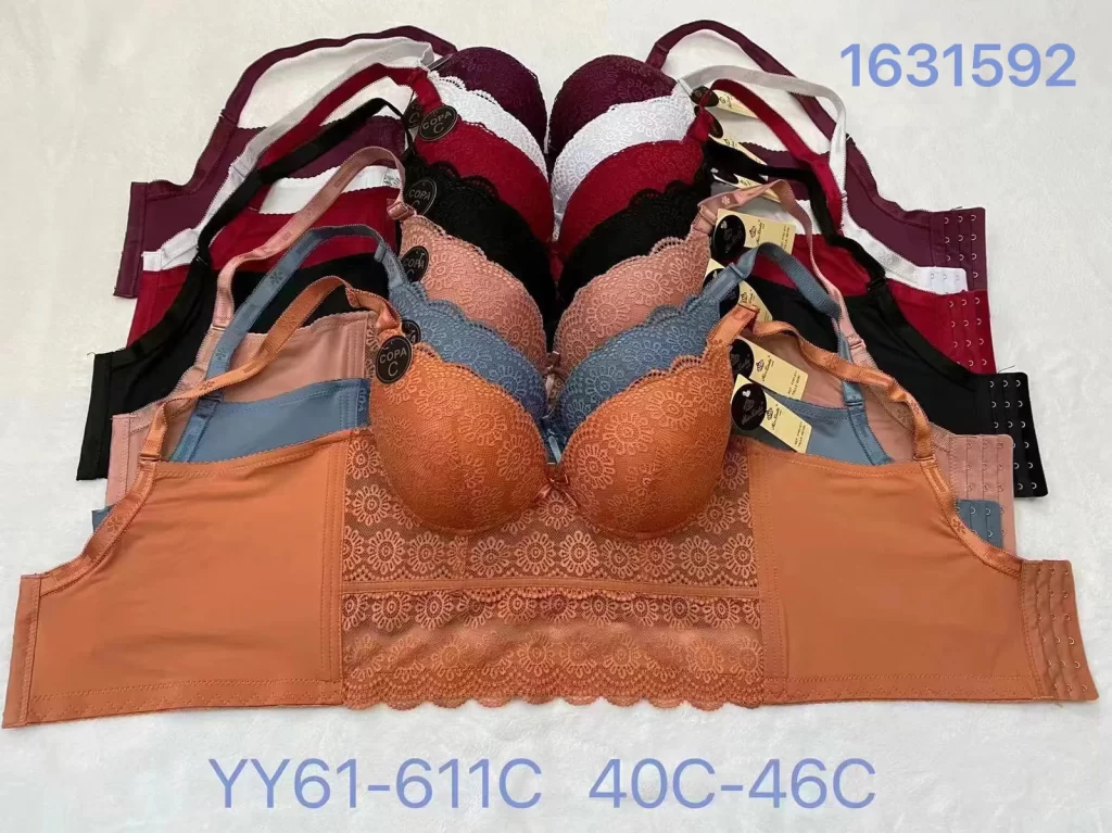 Wholesale Plus Size bra C cup model YY61-611C from factory 163 - China lingerie manufacturer & supplier