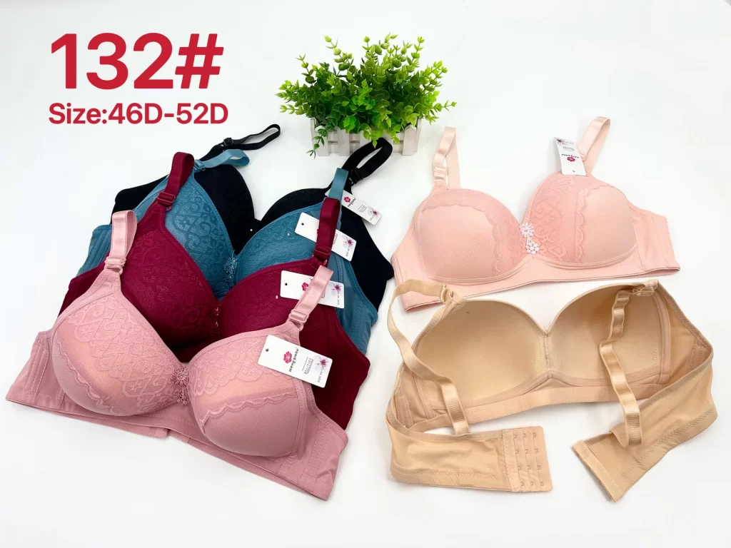 Wholesale Plus Size Lace Trim Bra D Cup (132) - China lingerie manufacturer & supplier