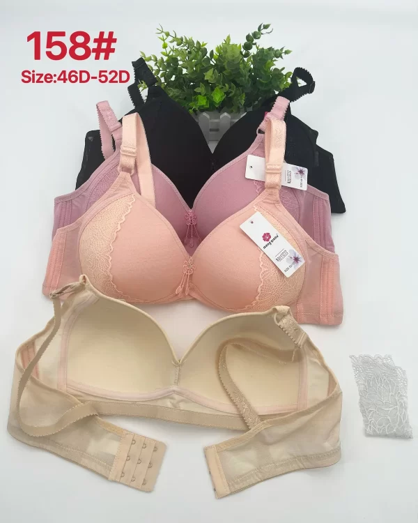 Wholesale Plus Size Lace Trim Bra D Cup (158) - China lingerie manufacturer & supplier