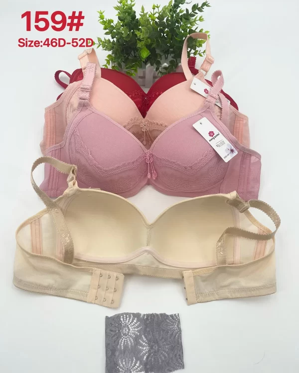 Wholesale Plus Size Lace Trim Bra D Cup (159) - China lingerie manufacturer & supplier