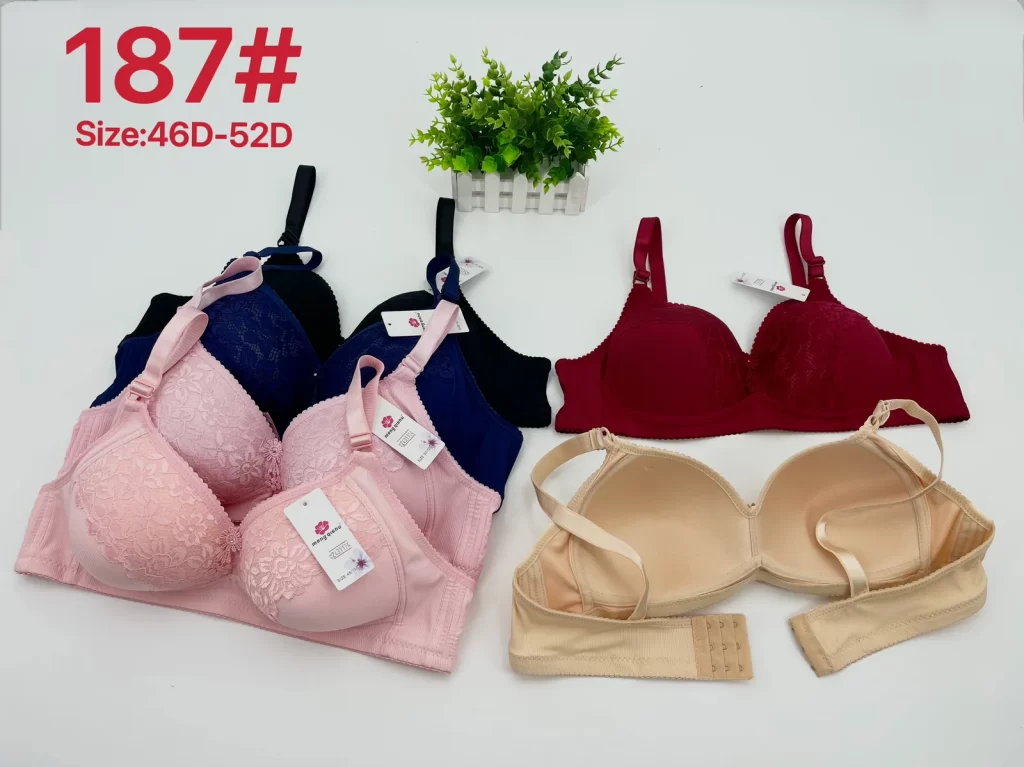 Wholesale Plus Size Lace Trim Bra D Cup (187) - China lingerie manufacturer & supplier