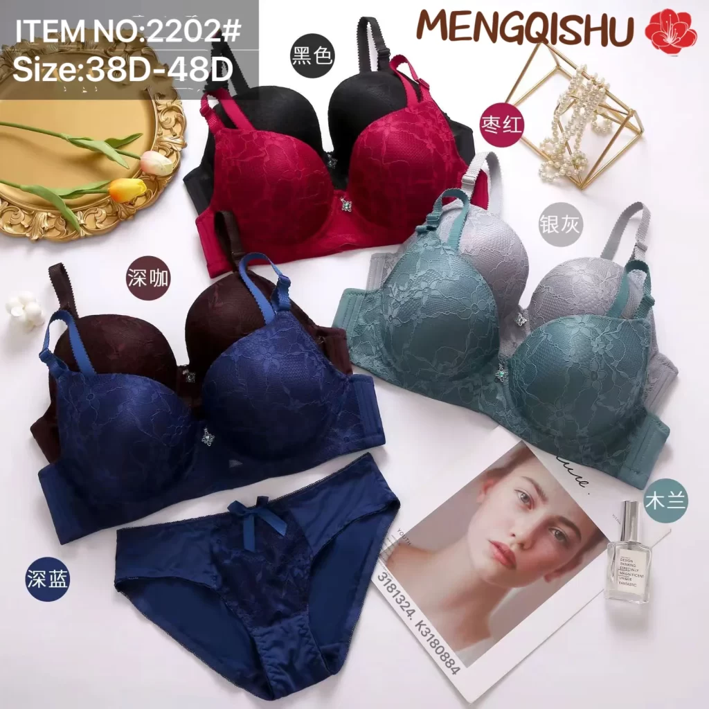 Wholesale Plus Size Bra Set D Cup (2202) - China lingerie manufacturer & supplier