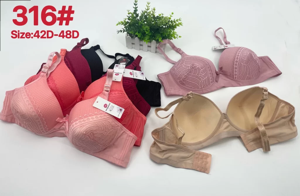 Wholesale Plus Size Lace Trim Bra D Cup (316) - China lingerie manufacturer & supplier