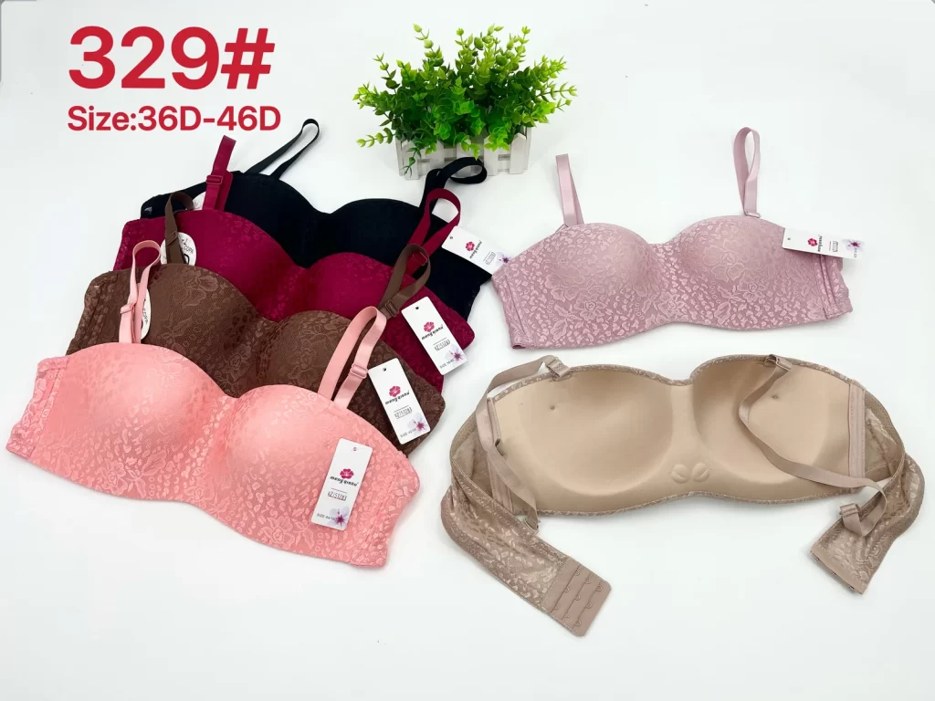 Wholesale Plus Size Lace Trim Bra D Cup (329) - China lingerie manufacturer & supplier