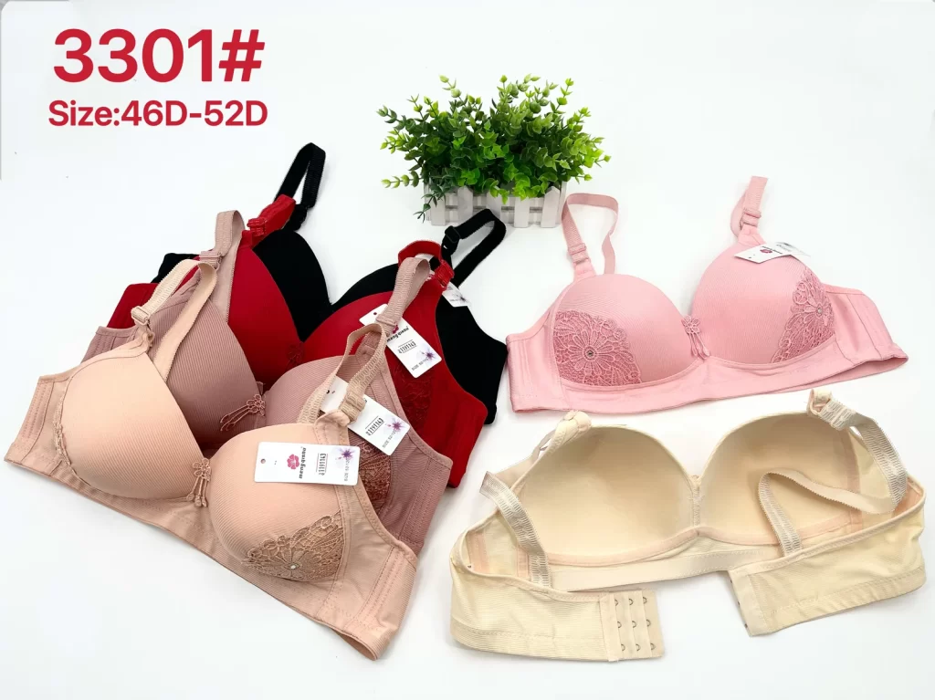 Wholesale Plus Size Lace Trim Bra D Cup (3301) - China lingerie manufacturer & supplier