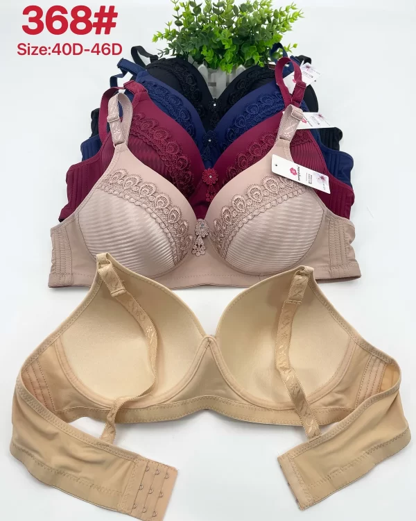 Wholesale Plus Size Lace Trim Bra D Cup (368) - China lingerie manufacturer & supplier