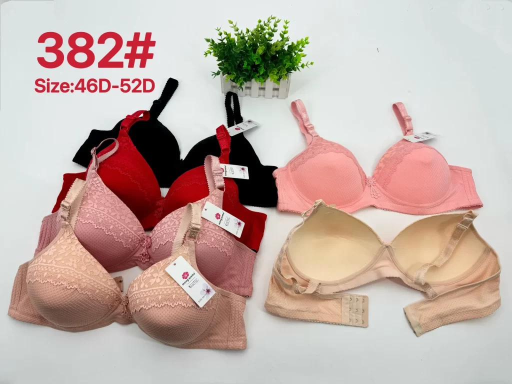 Wholesale Plus Size Lace Trim Bra D Cup (382) - China lingerie manufacturer & supplier
