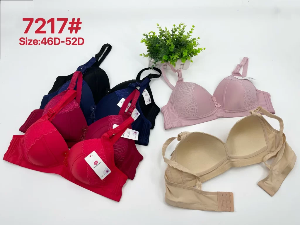 Wholesale Plus Size Lace Trim Bra D Cup (7217) - China lingerie manufacturer & supplier
