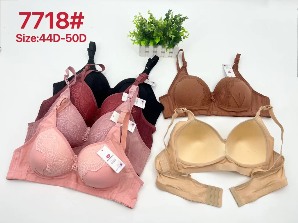 Wholesale Plus Size Lace Trim Bra D Cup (7718) - China lingerie manufacturer & supplier