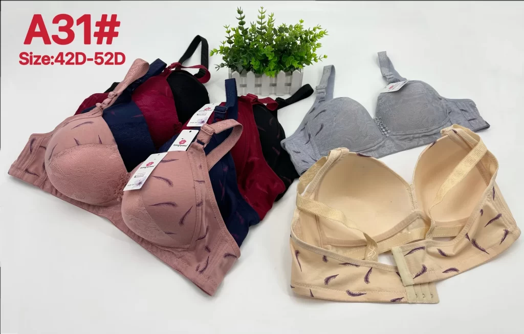 Wholesale Plus Size Lace Trim Bra D Cup (A31) - China lingerie manufacturer & supplier