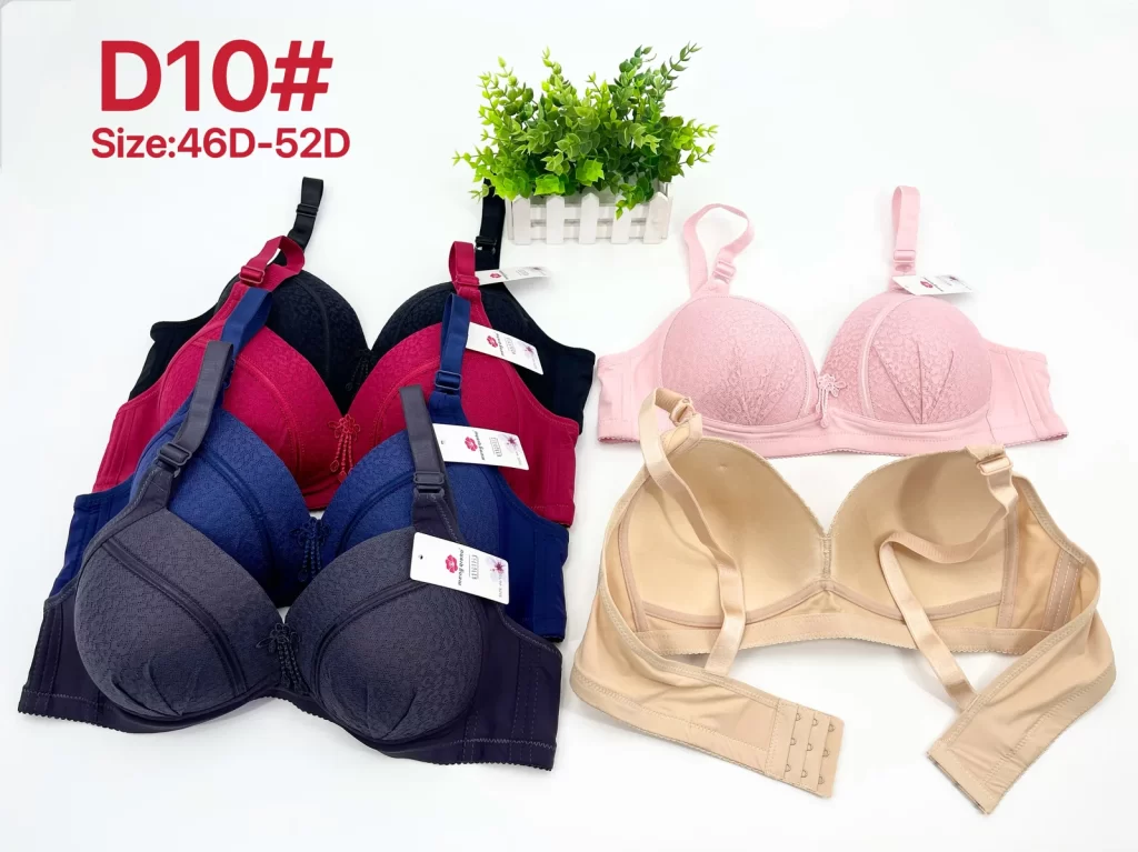 Wholesale Plus Size Lace Trim Bra D Cup (D10) - China lingerie manufacturer & supplier