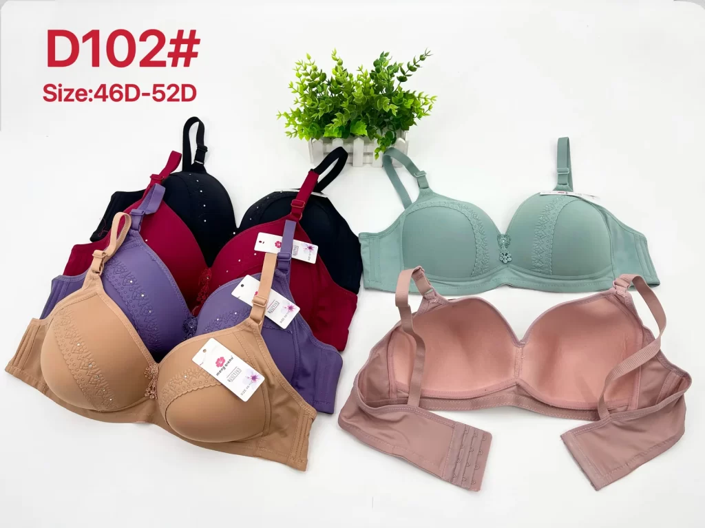 Wholesale Plus Size Lace Trim Bra D Cup (D102) - China lingerie manufacturer & supplier