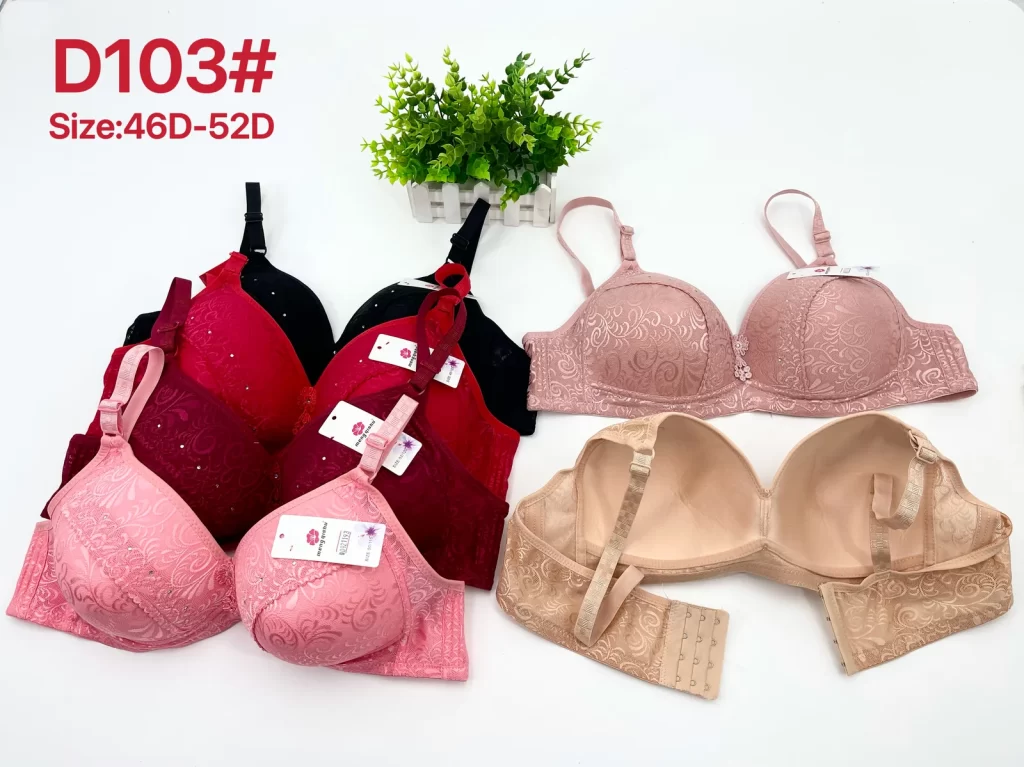 Wholesale Plus Size Lace Trim Bra D Cup (D103) - China lingerie manufacturer & supplier