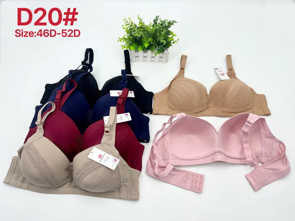 Wholesale Plus Size Lace Trim Bra D Cup (D20) - China lingerie manufacturer & supplier