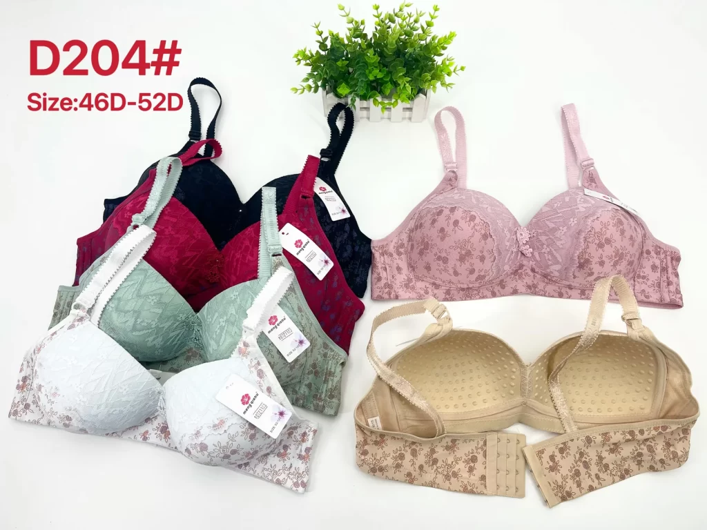 Wholesale Plus Size Lace Trim Bra D Cup (D204) - China lingerie manufacturer & supplier