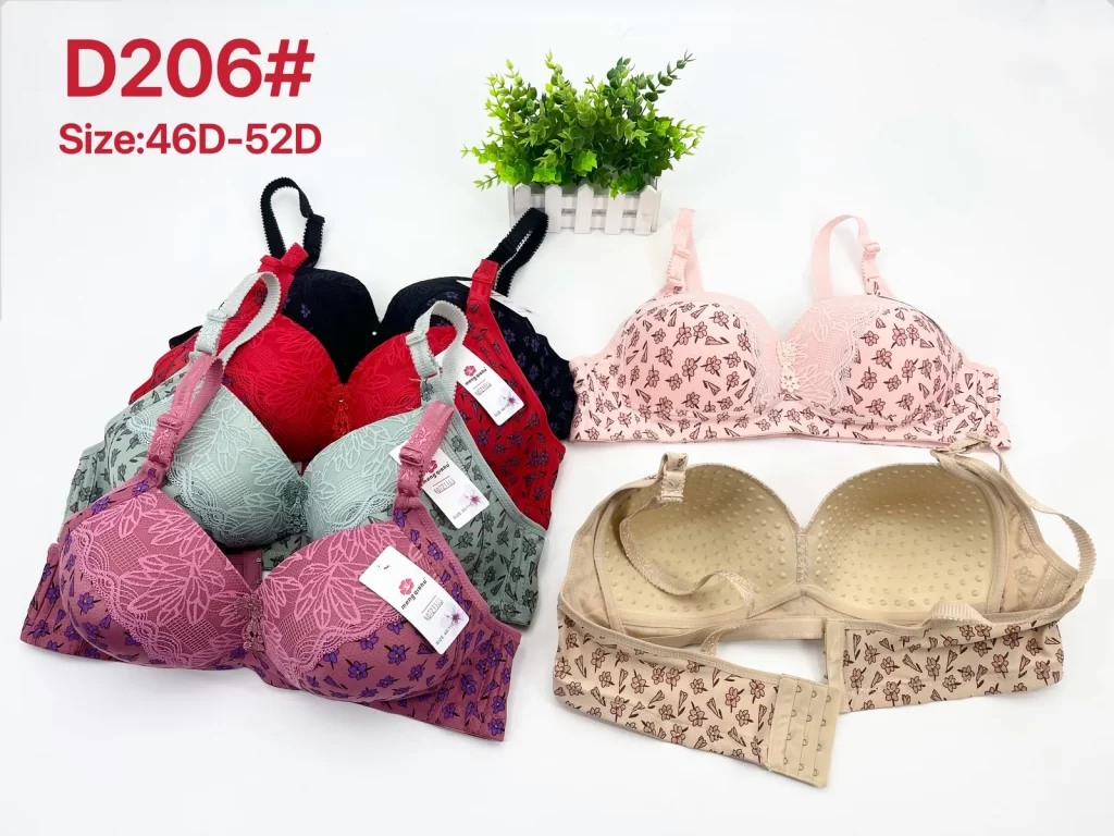 Wholesale Plus Size Lace Trim Bra D Cup (D206) - China lingerie manufacturer & supplier